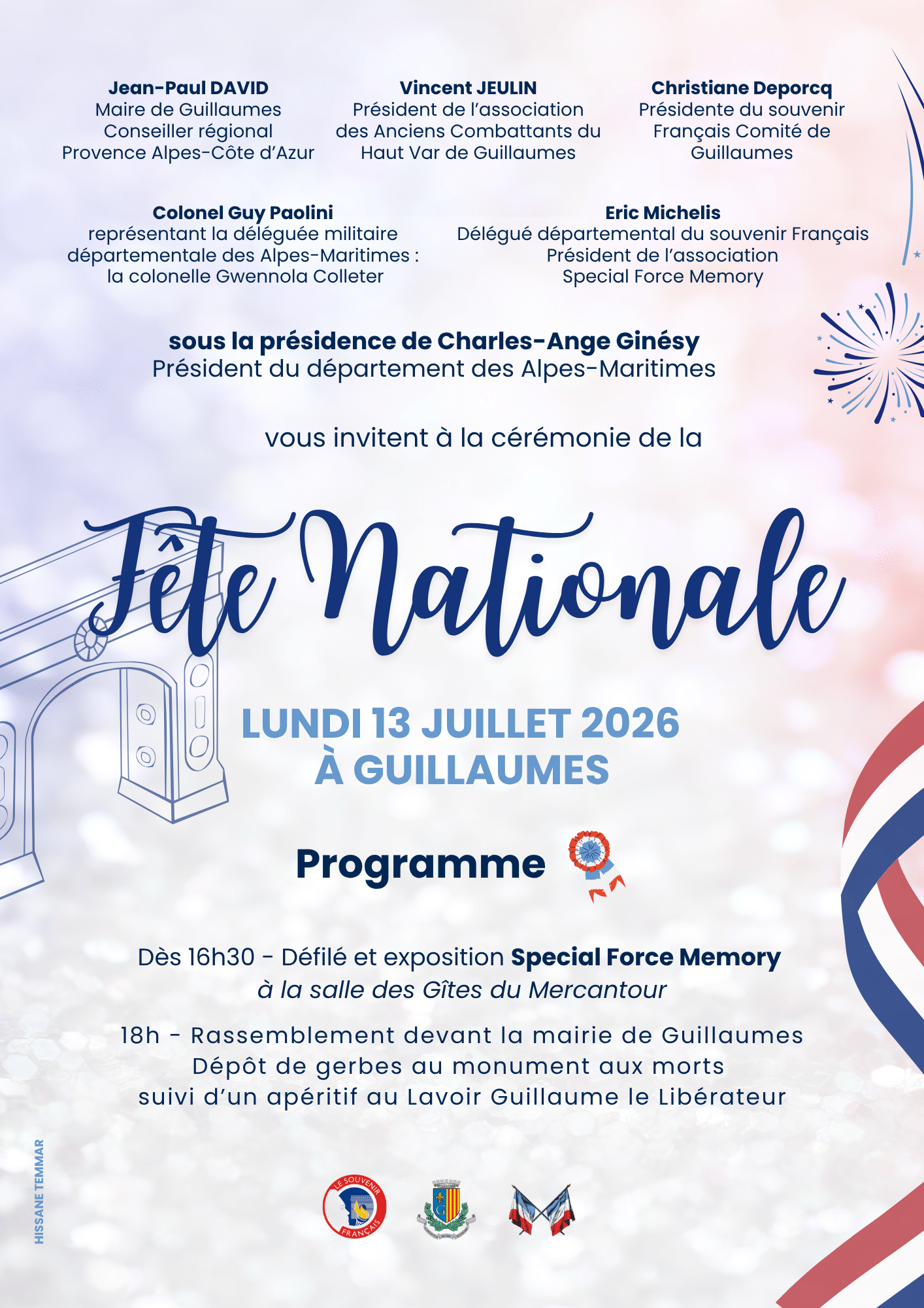 Affiche cérémonie 14 juillet A4