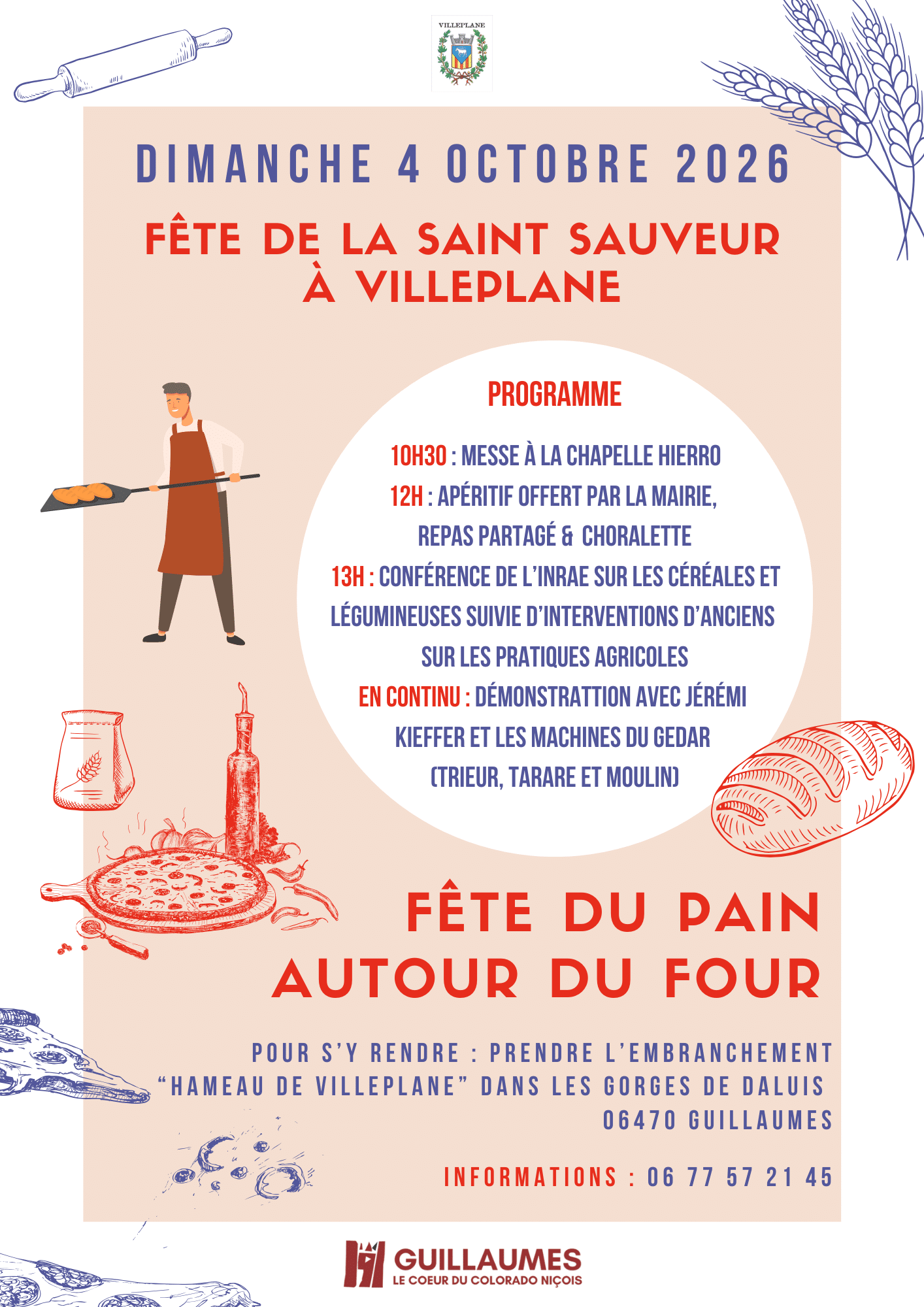 Affiche Fête de la Saint Sauveur Villeplane 2026